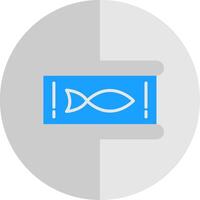 tonijn vlak schaal icoon vector