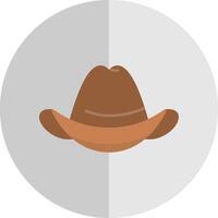 hoed vlak schaal icoon vector