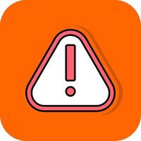 alarm gevulde oranje achtergrond icoon vector