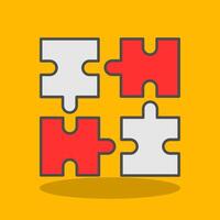 puzzel gevulde schaduw icoon vector