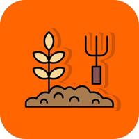 tuin gevulde oranje achtergrond icoon vector