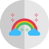 regenboog vlak schaal icoon vector