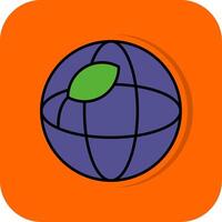 eco vriendelijk gevulde oranje achtergrond icoon vector