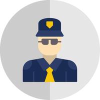 Politie vlak schaal icoon vector