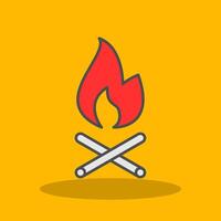 brand gevulde schaduw icoon vector