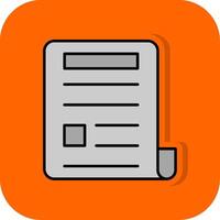 krant- gevulde oranje achtergrond icoon vector