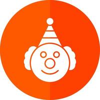 clown glyph rood cirkel icoon vector