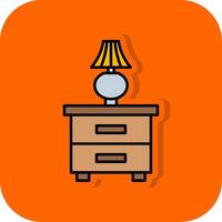 garderobe gevulde oranje achtergrond icoon vector