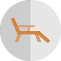 dek stoel vlak schaal icoon vector