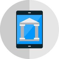mobiel bank vlak schaal icoon vector