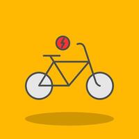 elektrisch fiets gevulde schaduw icoon vector