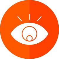 oog glyph rood cirkel icoon vector