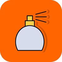 parfum fles gevulde oranje achtergrond icoon vector