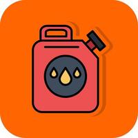 olieman gevulde oranje achtergrond icoon vector