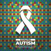wereld autisme dag achtergrond 2 april wereld autisme bewustzijn dag achtergrond vector