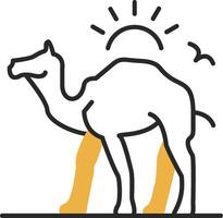 kameel gevild gevulde icoon vector
