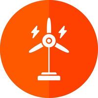 eolic turbine glyph rood cirkel icoon vector