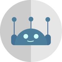 Chatbot vlak schaal icoon vector