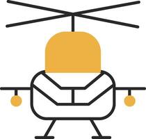 leger helikopter gevild gevulde icoon vector