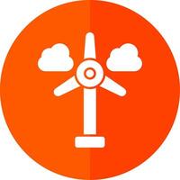 wind turbine glyph rood cirkel icoon vector