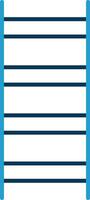 ladder lijn blauw twee kleur icoon vector