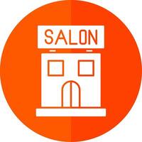 salon glyph rood cirkel icoon vector