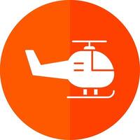 helikopter glyph rood cirkel icoon vector