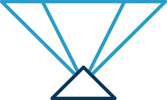 hand- ventilator lijn blauw twee kleur icoon vector