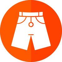 shorts glyph rood cirkel icoon vector