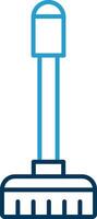 verdieping dweilen lijn blauw twee kleur icoon vector