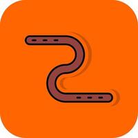 regenworm gevulde oranje achtergrond icoon vector