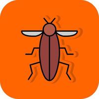 insect gevulde oranje achtergrond icoon vector