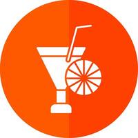 cocktail glyph rood cirkel icoon vector