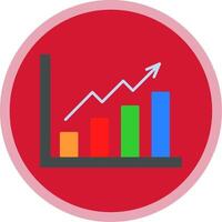 groei diagram vlak multi cirkel icoon vector