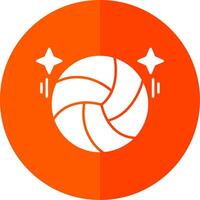 volleybal glyph rood cirkel icoon vector