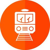 trein glyph rood cirkel icoon vector