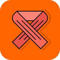 sjaal gevulde oranje achtergrond icoon vector