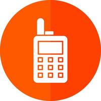 walkie talkie glyph rood cirkel icoon vector