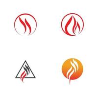 vuur met vlam logo vector pictogram illustratie