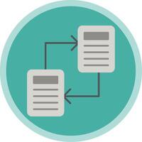 het dossier sharing vlak multi cirkel icoon vector