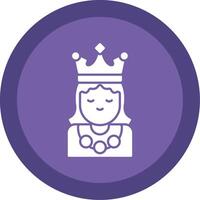 prinses glyph multi cirkel icoon vector