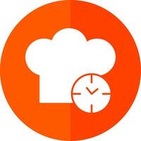 keuken timer glyph rood cirkel icoon vector