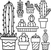 planten doodles element ontwerp. vector