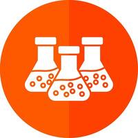 chemie glyph rood cirkel icoon vector