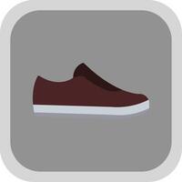 schoenen vlak ronde hoek icoon vector