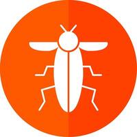 insect glyph rood cirkel icoon vector