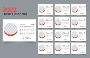 bureaukalender ontwerp 2022 vector