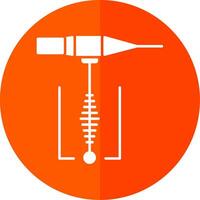 lassen glyph rood cirkel icoon vector