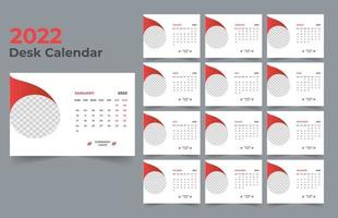 bureaukalender ontwerp 2022 vector