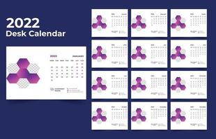 bureaukalender ontwerp 2022 vector